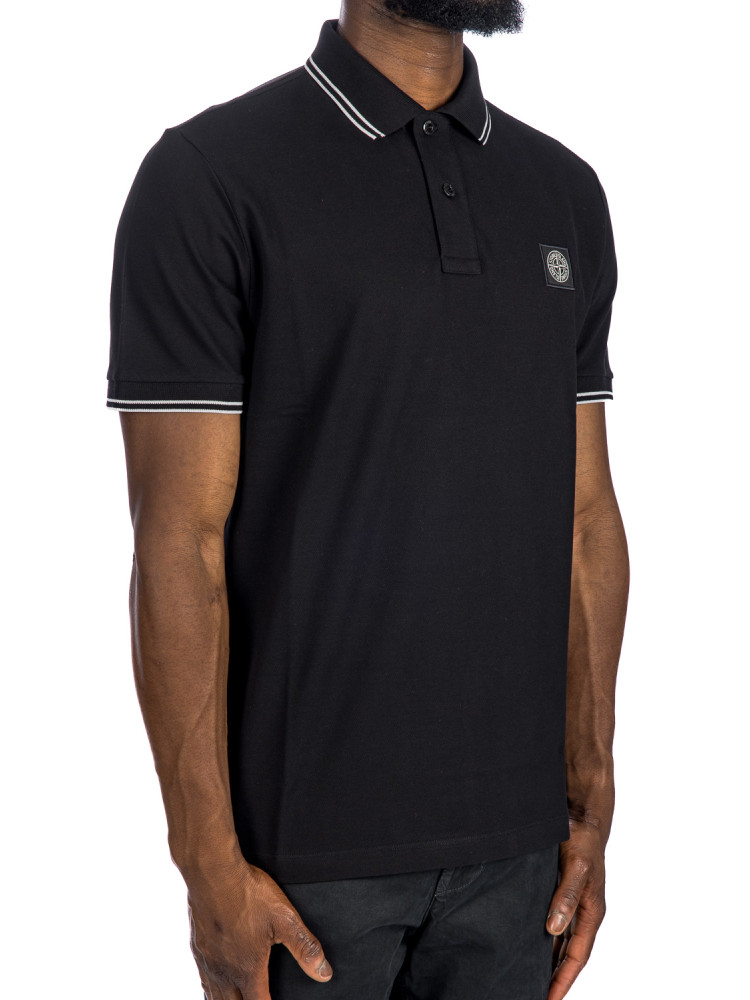 Stone Island polo m/c slim fit Stone Island  POLO M/C SLIM FITzwart - www.credomen.com - Credomen