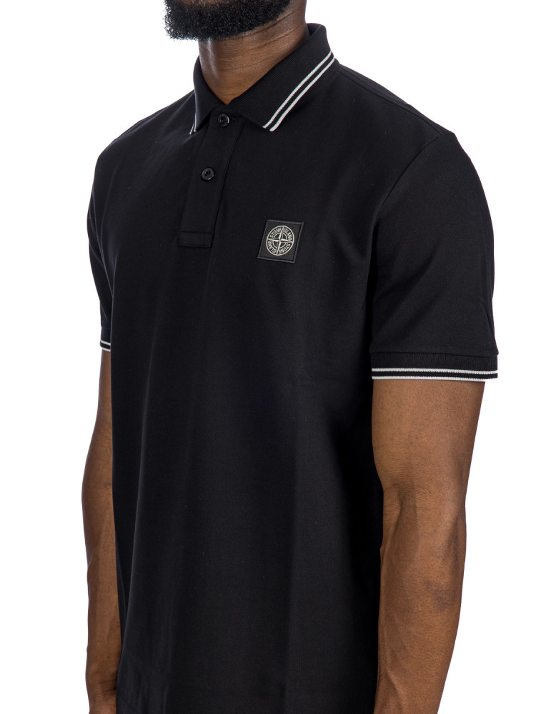 Stone Island polo m/c slim fit Stone Island  POLO M/C SLIM FITzwart - www.credomen.com - Credomen