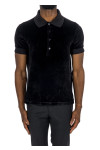 Tom Ford modal velour ss polo Tom Ford  MODAL VELOUR SS POLOzwart - www.credomen.com - Credomen