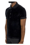 Tom Ford modal velour ss polo Tom Ford  MODAL VELOUR SS POLOzwart - www.credomen.com - Credomen