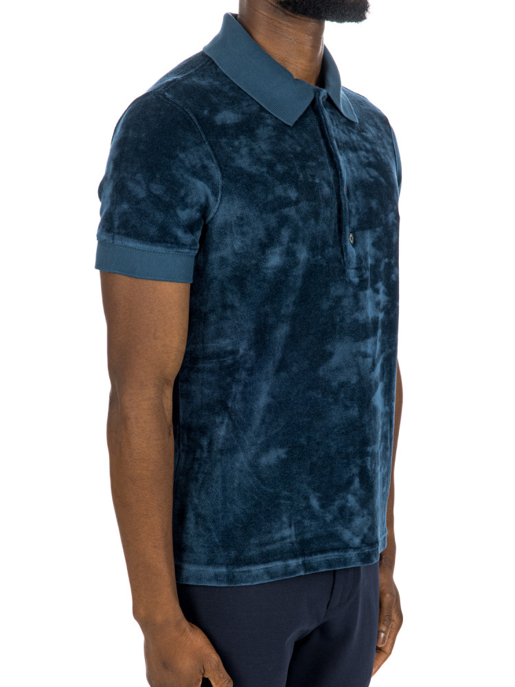 Tom Ford modal velour ss polo Tom Ford  MODAL VELOUR SS POLOblauw - www.credomen.com - Credomen