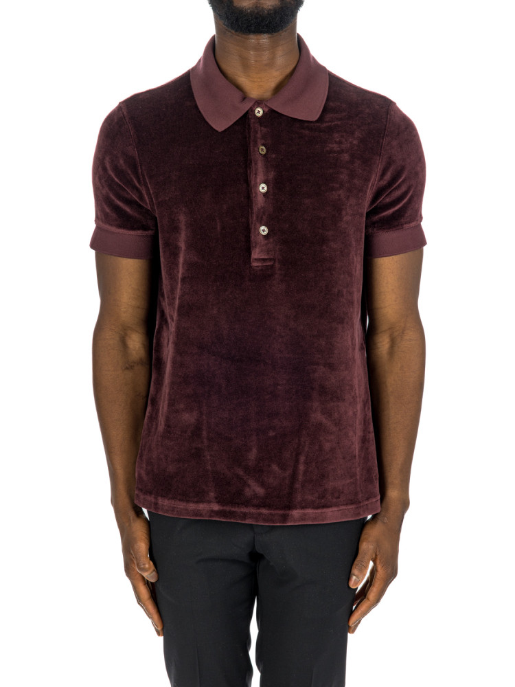 Tom Ford modal velour ss polo Tom Ford  MODAL VELOUR SS POLObordeaux - www.credomen.com - Credomen