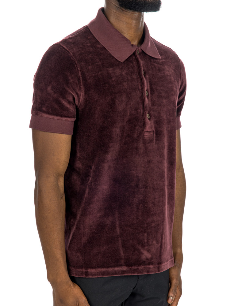 Tom Ford modal velour ss polo Tom Ford  MODAL VELOUR SS POLObordeaux - www.credomen.com - Credomen