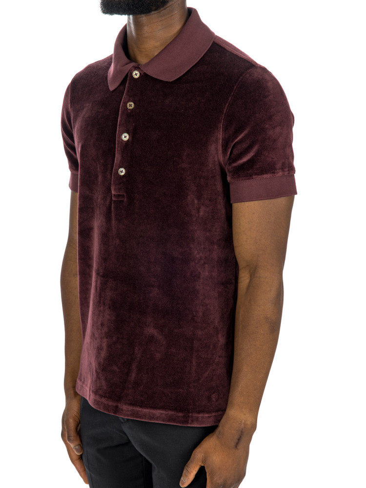 Tom Ford modal velour ss polo Tom Ford  MODAL VELOUR SS POLObordeaux - www.credomen.com - Credomen