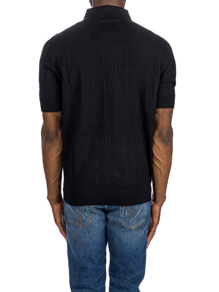 Dolce & Gabbana polo jumper ss Dolce & Gabbana  POLO JUMPER SSzwart - www.credomen.com - Credomen