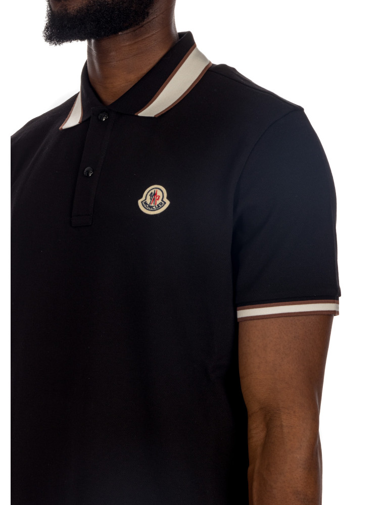 Moncler ss polo Moncler  SS POLOzwart - www.credomen.com - Credomen