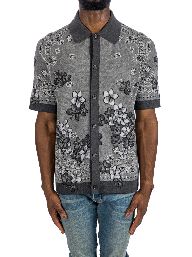 Amiri bandana floral polo Amiri  BANDANA FLORAL POLOzwart - www.credomen.com - Credomen