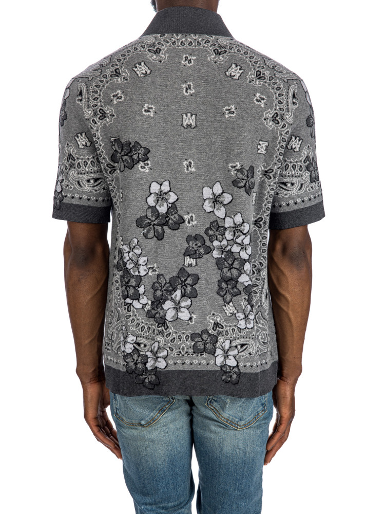 Amiri bandana floral polo Amiri  BANDANA FLORAL POLOzwart - www.credomen.com - Credomen