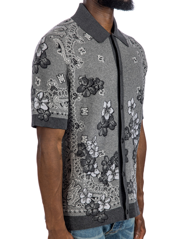 Amiri bandana floral polo Amiri  BANDANA FLORAL POLOzwart - www.credomen.com - Credomen