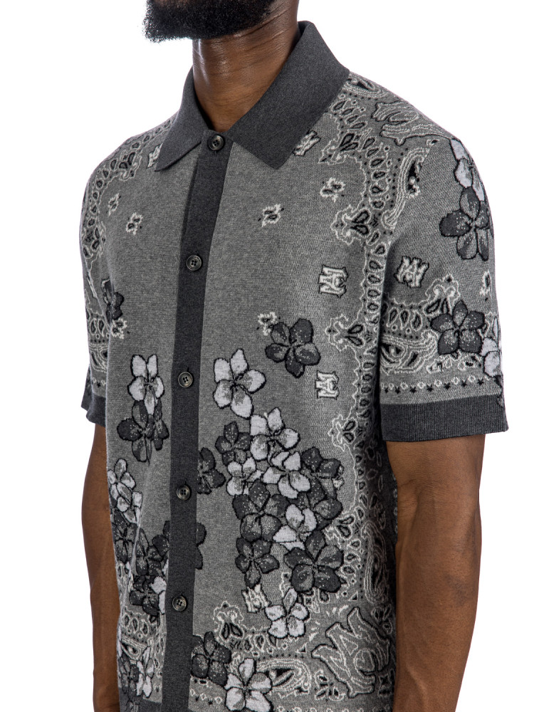 Amiri bandana floral polo Amiri  BANDANA FLORAL POLOzwart - www.credomen.com - Credomen