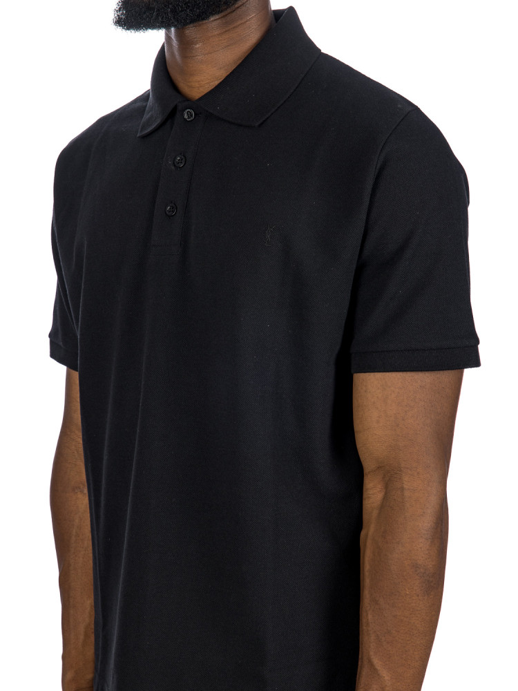 Saint Laurent polo pique Saint Laurent  POLO PIQUEzwart - www.credomen.com - Credomen