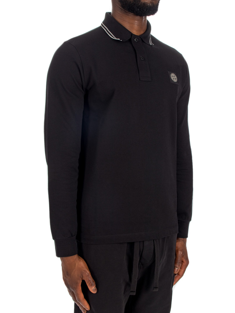 Stone Island polo m/l slim fit Stone Island  POLO M/L SLIM FITzwart - www.credomen.com - Credomen