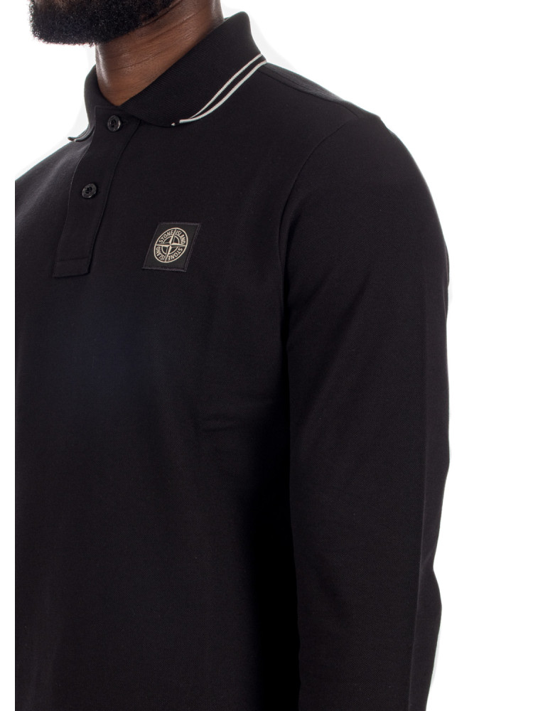 Stone Island polo m/l slim fit Stone Island  POLO M/L SLIM FITzwart - www.credomen.com - Credomen