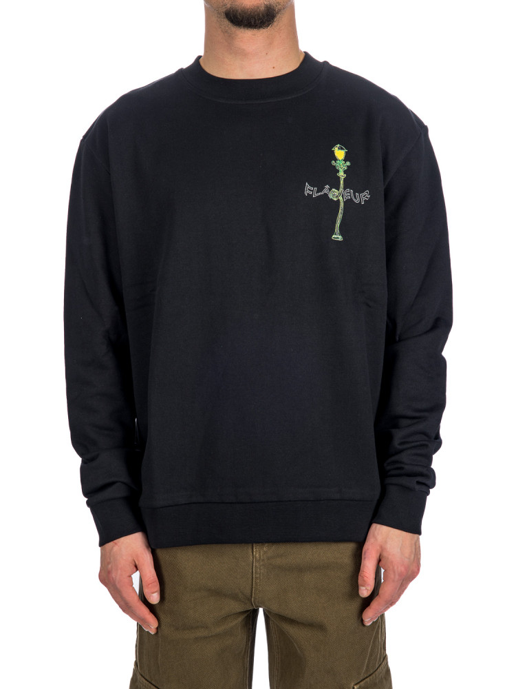 Flaneur Homme lantern sweater Flaneur Homme  LANTERN SWEATERzwart - www.credomen.com - Credomen