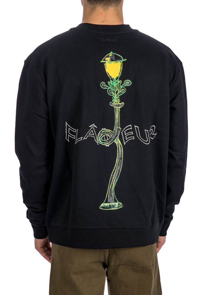 Flaneur Homme lantern sweater Flaneur Homme  LANTERN SWEATERzwart - www.credomen.com - Credomen