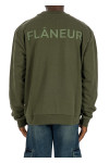 Flaneur Homme tonal logo sweat Flaneur Homme  TONAL LOGO SWEATgroen - www.credomen.com - Credomen