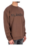 Flaneur Homme print logo sweat Flaneur Homme  PRINT LOGO SWEATbruin - www.credomen.com - Credomen