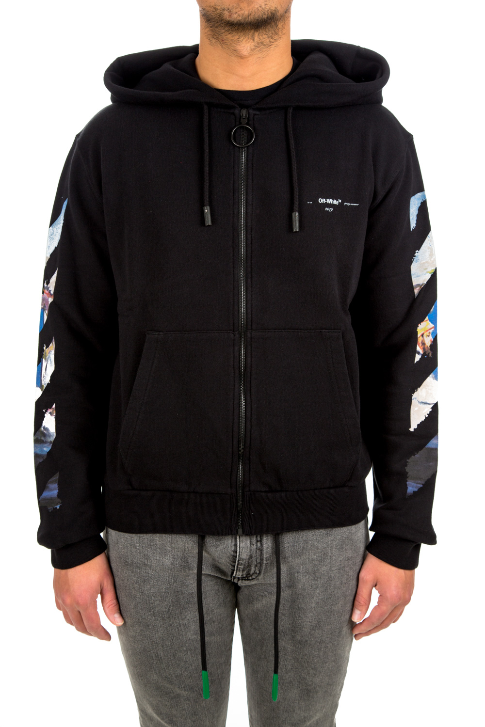 Off White Diag Arrow Zip Hoodi | Credomen