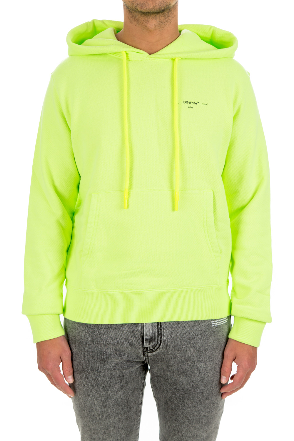 Neon green shop off white hoodie