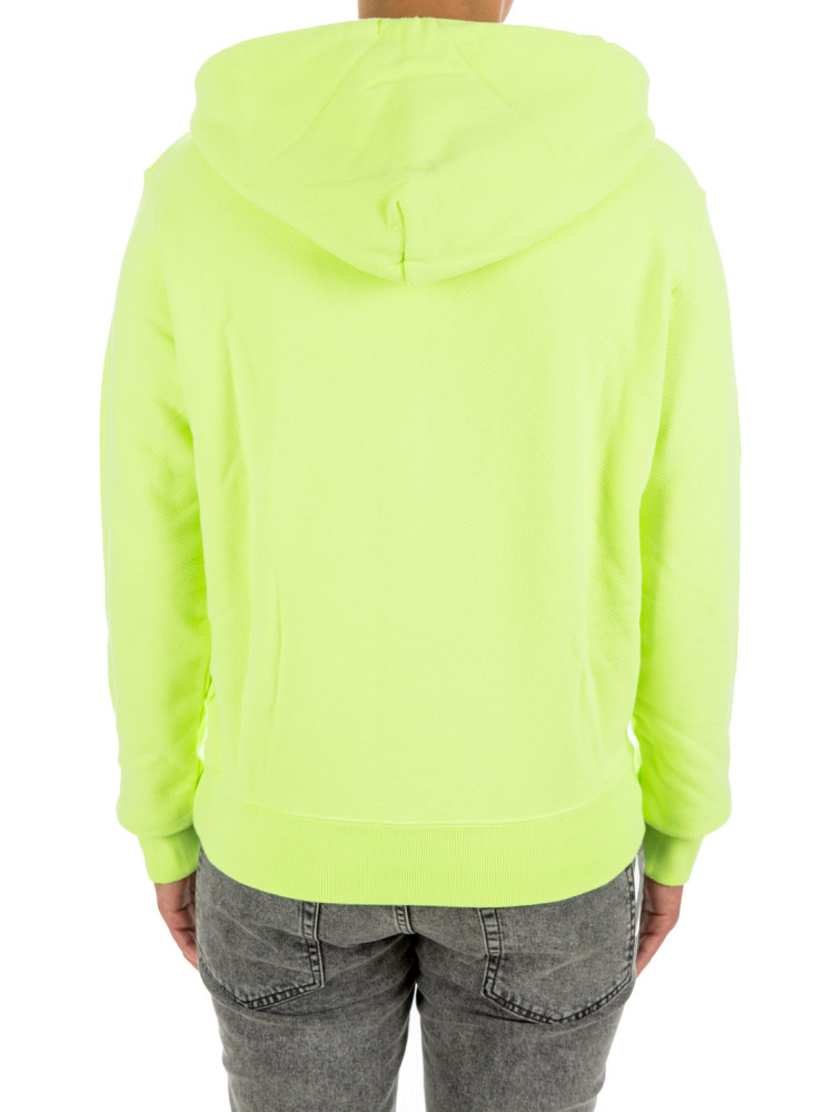 Neon green off outlet white hoodie