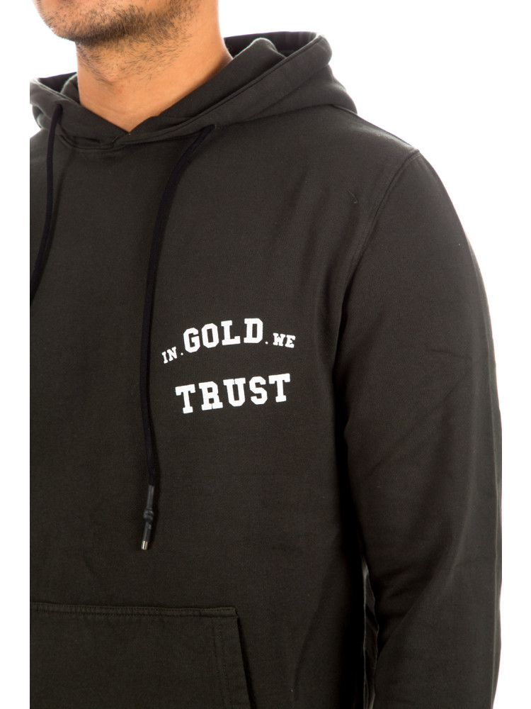 in gold we trust zipper hoodie