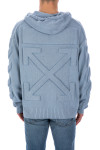 Off White 3d diag knit hoodie Off White  3D DIAG KNIT HOODIEwit - www.credomen.com - Credomen