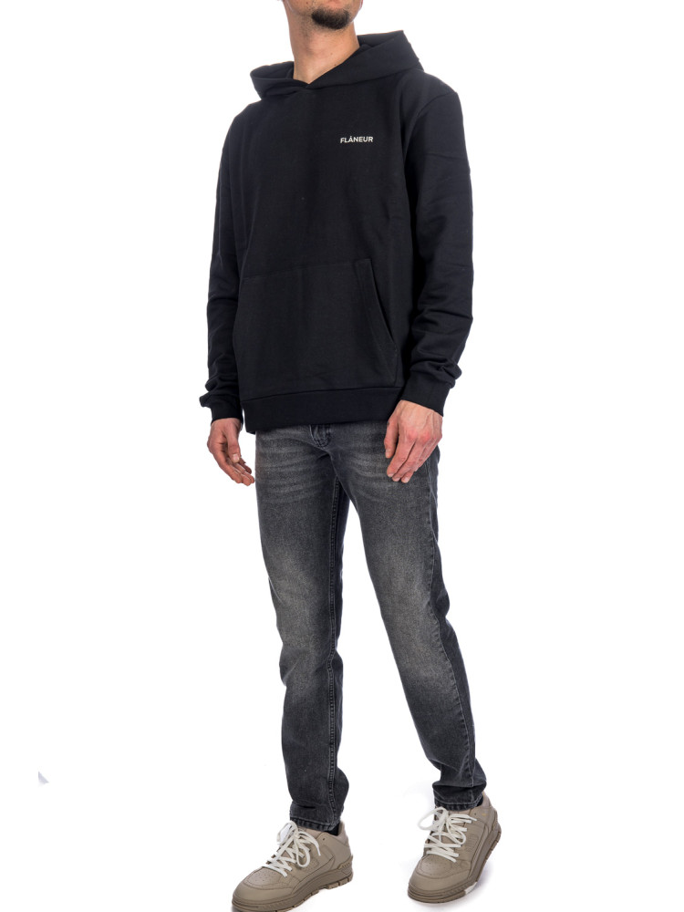 Flaneur Homme essential hoodie Flaneur Homme  ESSENTIAL HOODIEzwart - www.credomen.com - Credomen