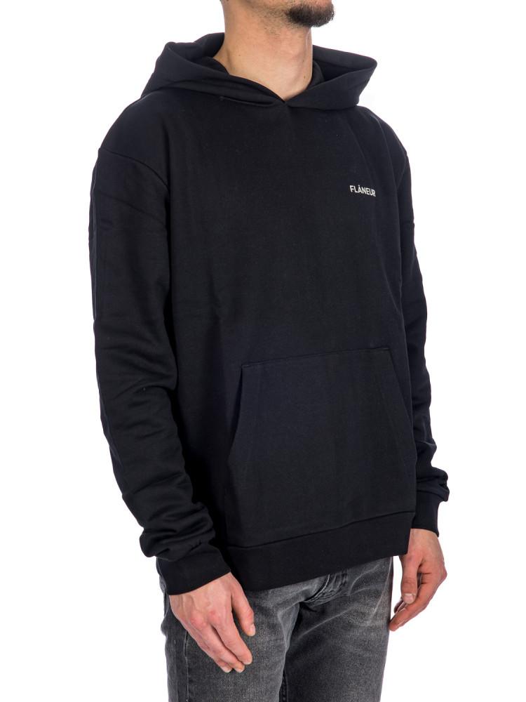 Flaneur Homme essential hoodie Flaneur Homme  ESSENTIAL HOODIEzwart - www.credomen.com - Credomen