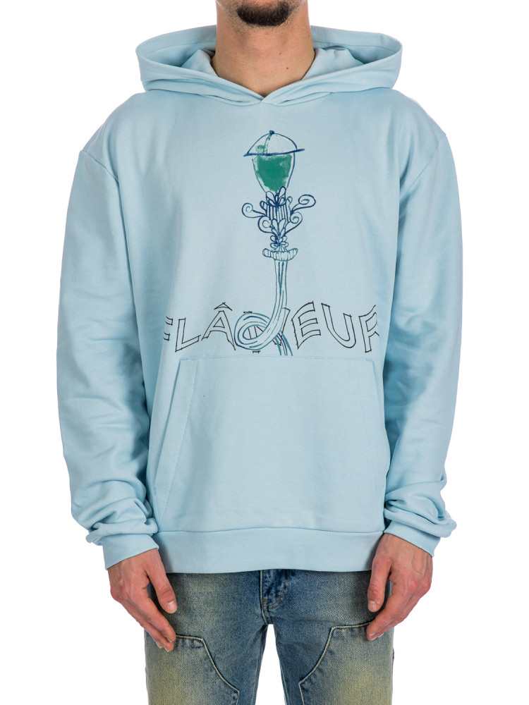 Flaneur Homme lantern hoodie Flaneur Homme  LANTERN HOODIEblauw - www.credomen.com - Credomen