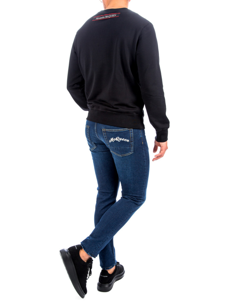 Alexander McQueen Panelled Kick Flare Jeans in Blue Cotton ref.898194 -  Joli Closet