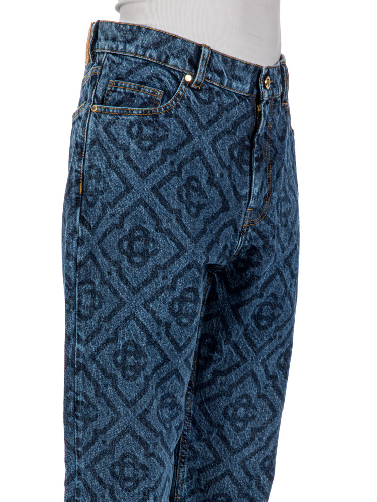 Casablanca jeans laser monogram Casablanca Jeans Laser Monogramblauw - www.credomen.com - Credomen