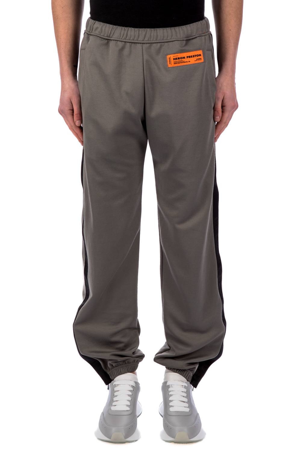Heron Preston - Gray sports pants with HR Sports System print