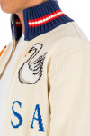 Casablanca swan zip up jacket Casablanca  SWAN ZIP UP JACKETwit - www.credomen.com - Credomen