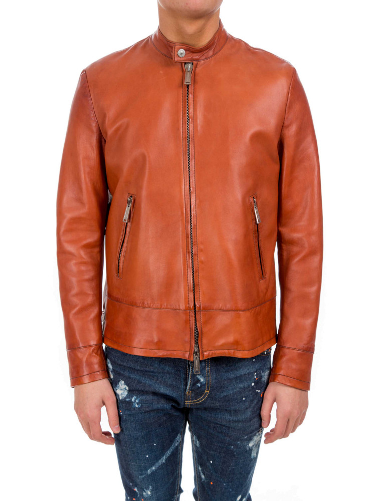 Dsquared2 leather biker Dsquared2  Leather Bikerbruin - www.credomen.com - Credomen