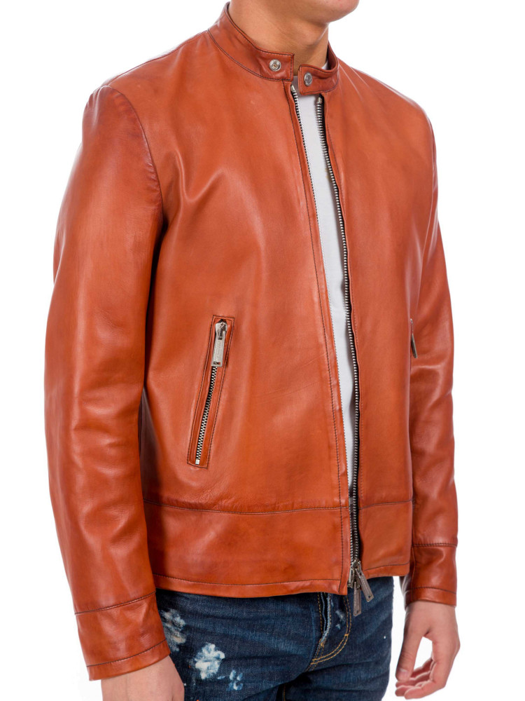 Dsquared2 leather biker Dsquared2  Leather Bikerbruin - www.credomen.com - Credomen