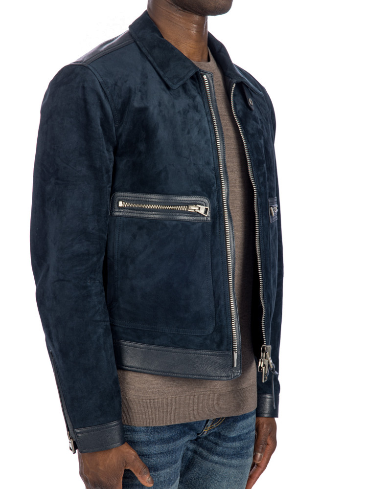 Tom Ford cash suede zip blouson Tom Ford CASH SUEDE ZIP BLOUSONblauw - www.credomen.com - Credomen