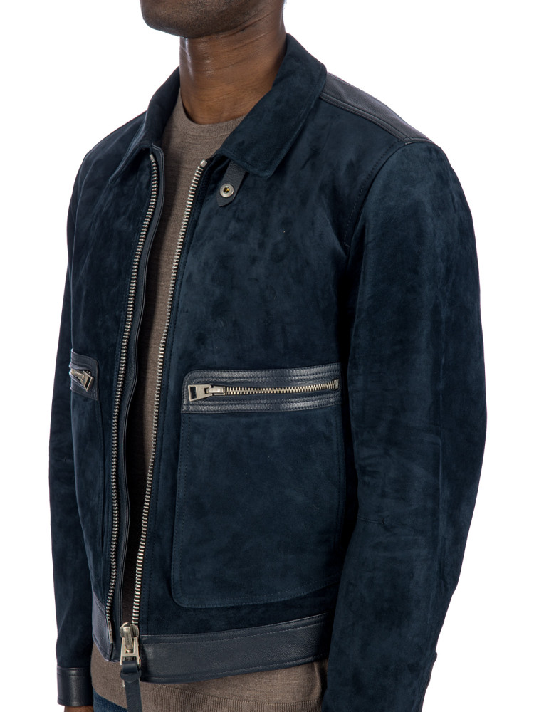 Tom Ford cash suede zip blouson Tom Ford CASH SUEDE ZIP BLOUSONblauw - www.credomen.com - Credomen