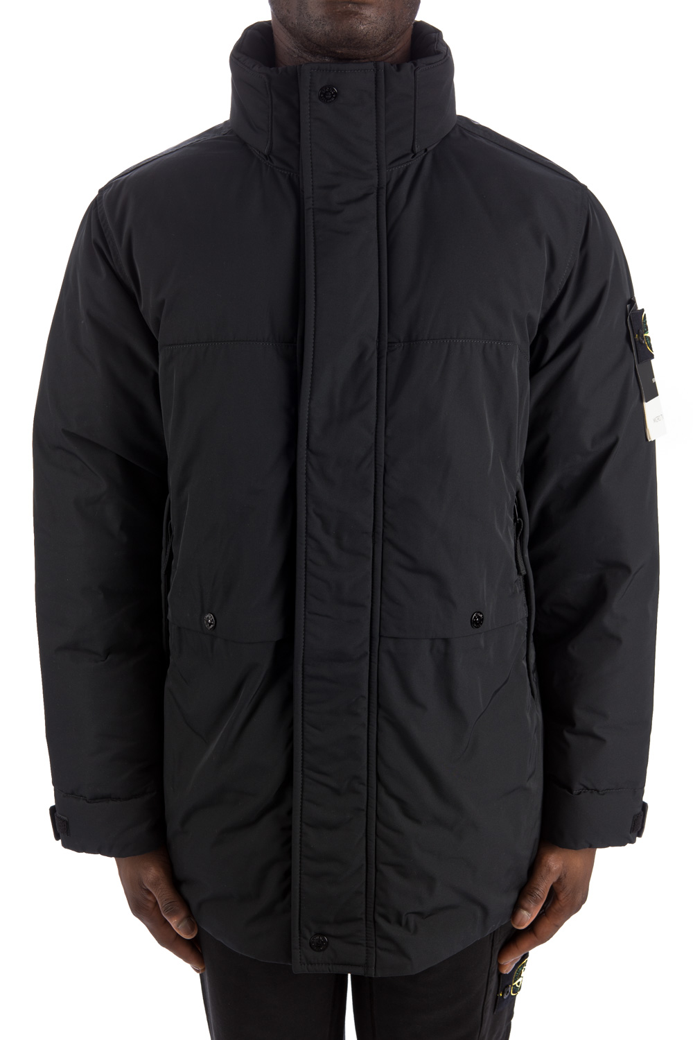 Stone Island concealed-hood jacket - Blue