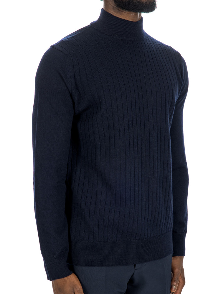 Aurélien cashwool mockneck Aurélien  CASHWOOL MOCKNECKblauw - www.credomen.com - Credomen