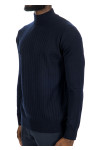 Aurélien cashwool mockneck Aurélien  CASHWOOL MOCKNECKblauw - www.credomen.com - Credomen