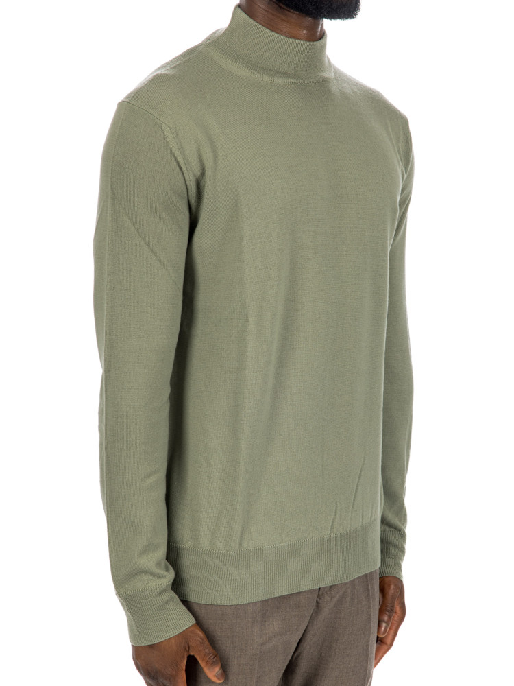 Aurélien cashwool mockneck Aurélien  CASHWOOL MOCKNECKgroen - www.credomen.com - Credomen