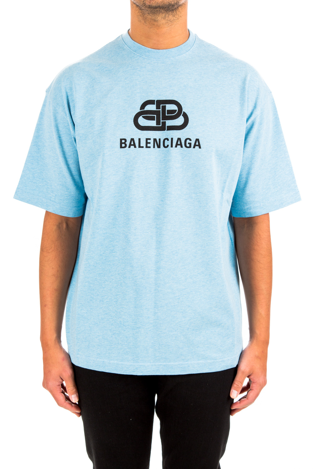 balenciaga bb t shirt blue