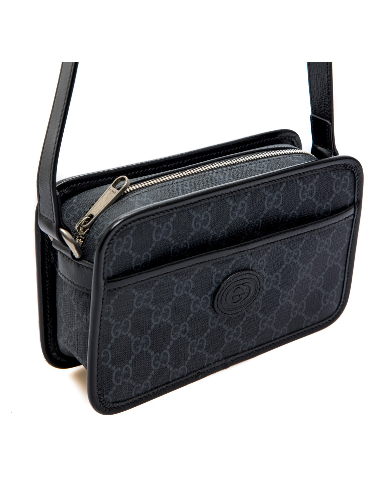 Vintage Gucci GG Logo Mini Denim Leather Y2K Black Shoulder Bag – Mint  Market