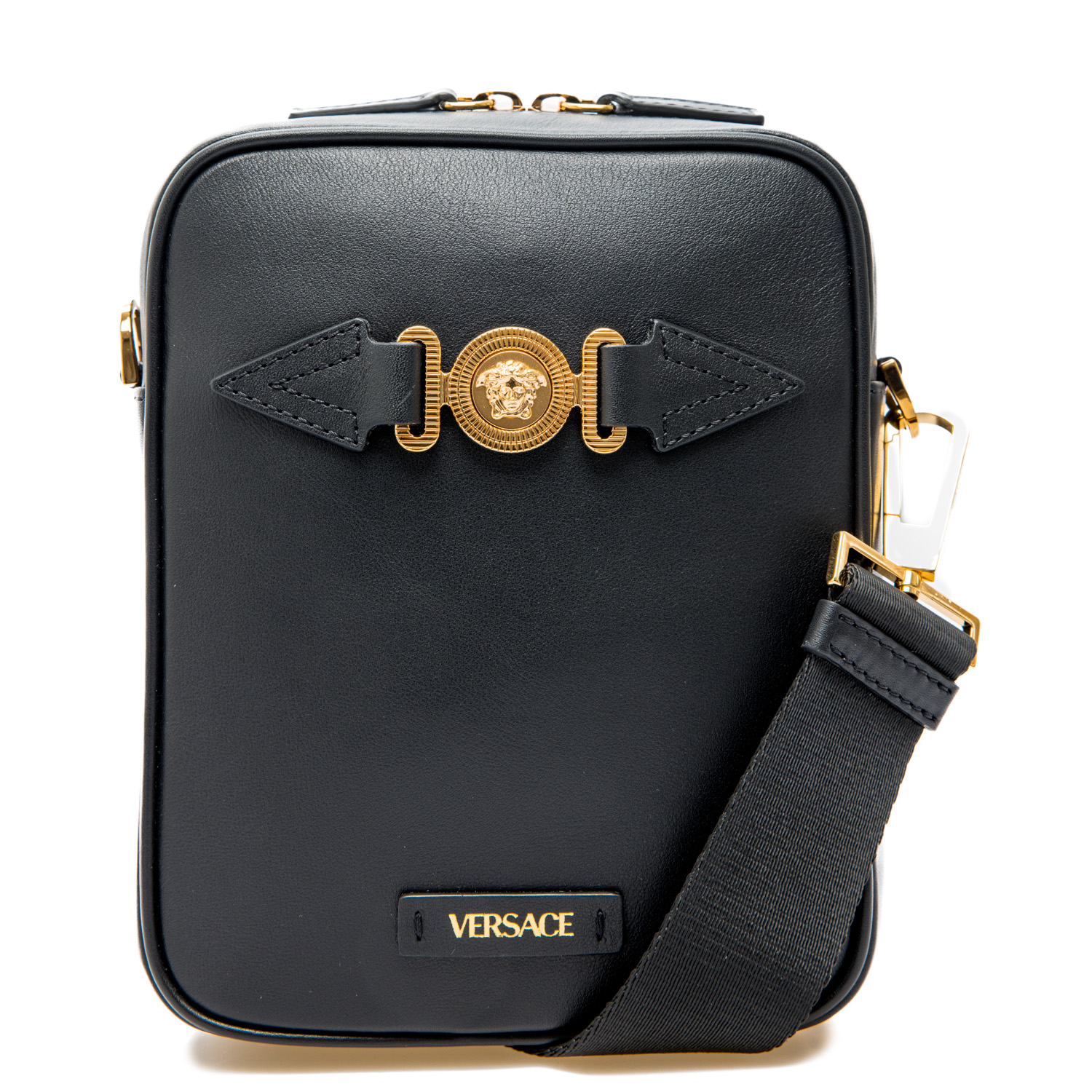 Versace Allover messenger bag in black - Versace | Mytheresa