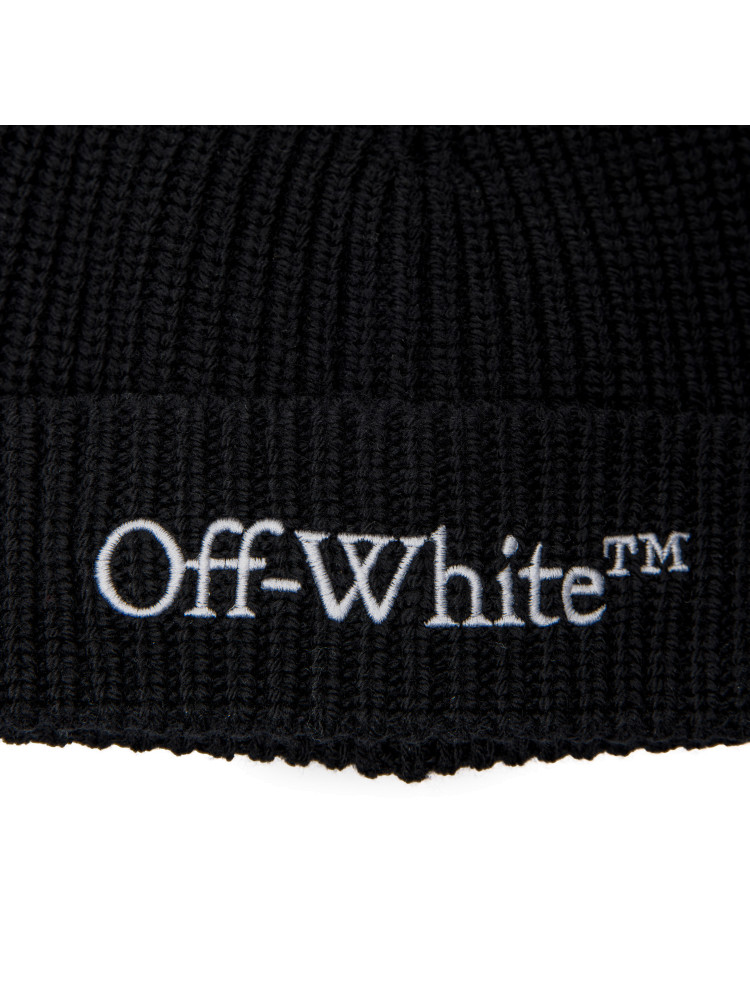 Off White bookish knit beanie Off White  BOOKISH KNIT BEANIEzwart - www.credomen.com - Credomen