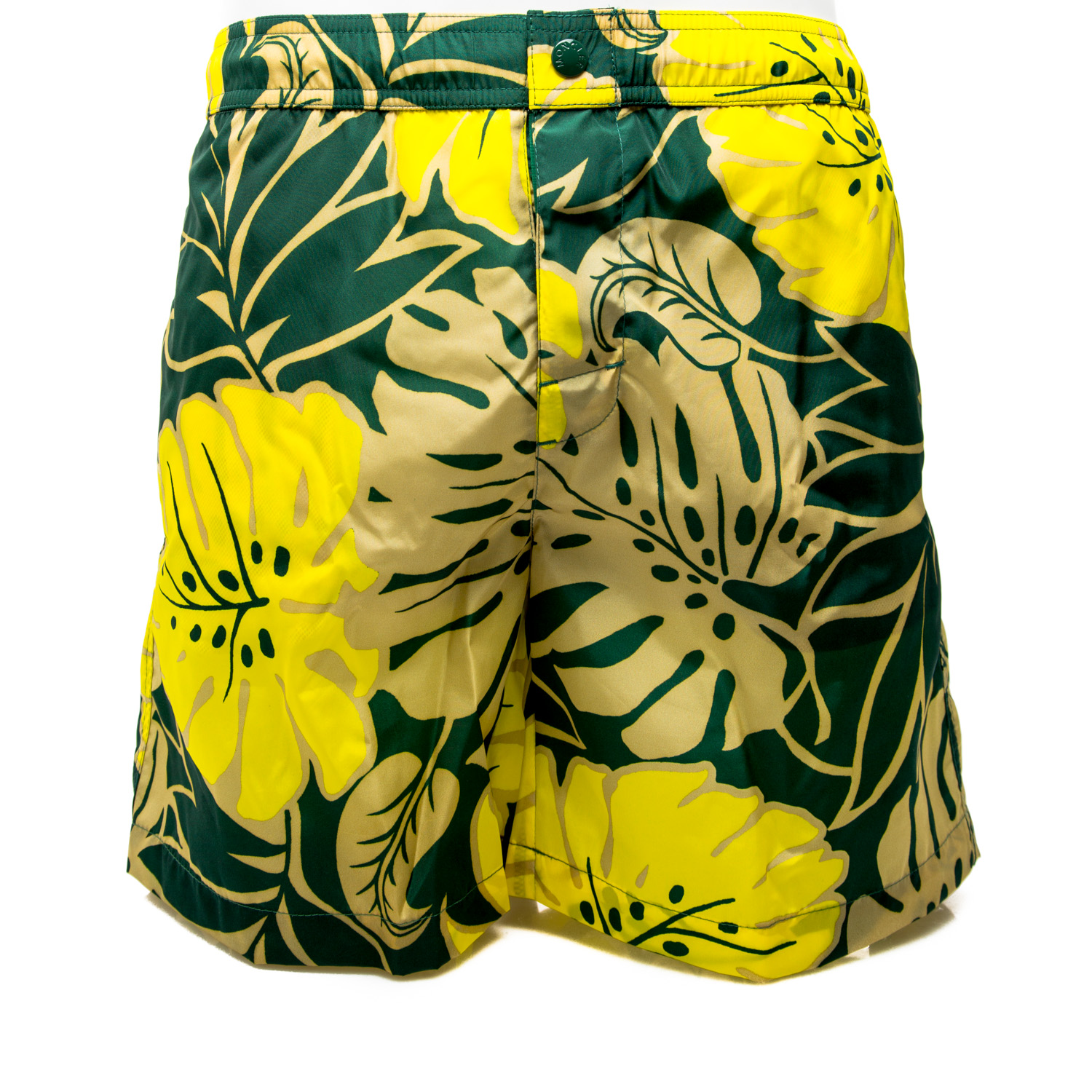 yellow moncler swim shorts