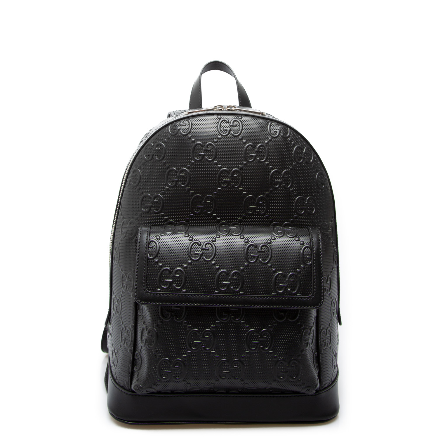 Gucci Black Guccissima Leather Backpacks